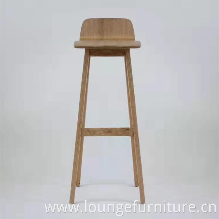 New Design Kitchen Bar Stool Wooden High Chair Set For Bar Table